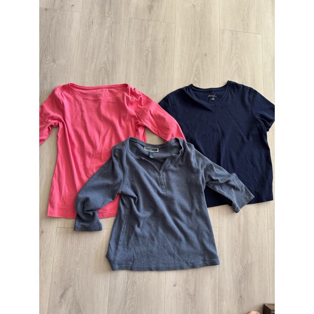 3 medium shirts lot Karen Scott Talbots Kim Roger’s
